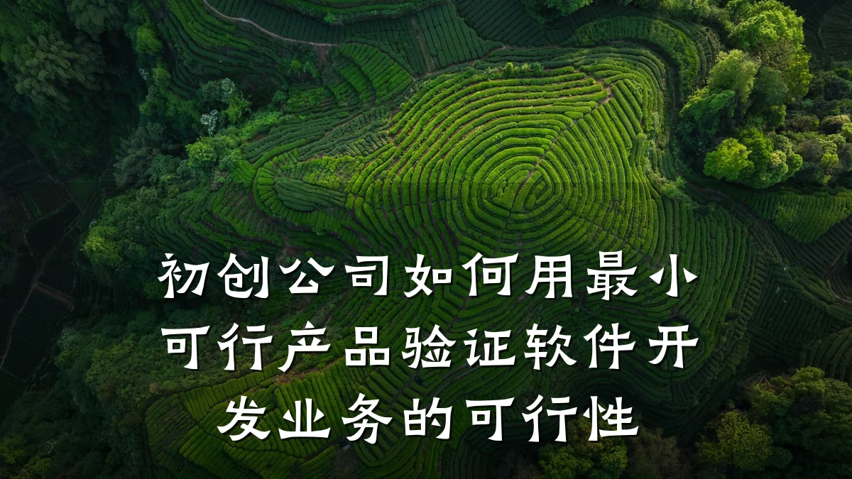 初创公司如何用最小可行产品验证软件开发业务的可行性