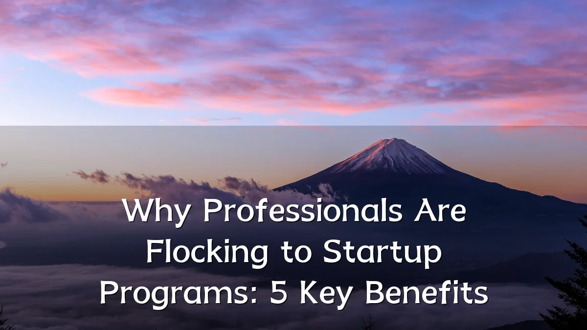 Why Professionals Are Flocking to Startup Programs: 5 Key Benefits