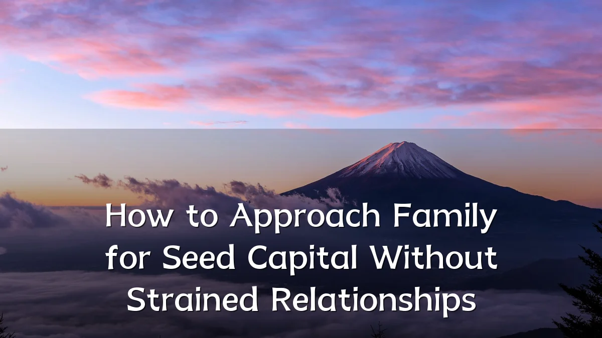 How to Approach Family for Seed Capital Without Strained Relationships