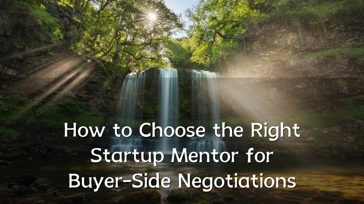 How to Choose the Right Startup Mentor for Buyer-Side Negotiations