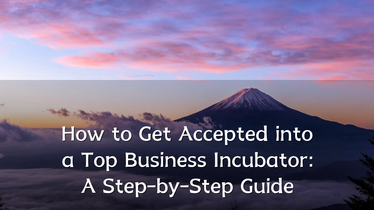 How to Get Accepted into a Top Business Incubator: A Step-by-Step Guide