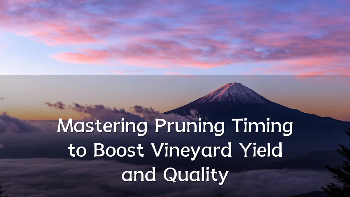 Mastering Pruning Timing to Boost Vineyard Yield and Quality