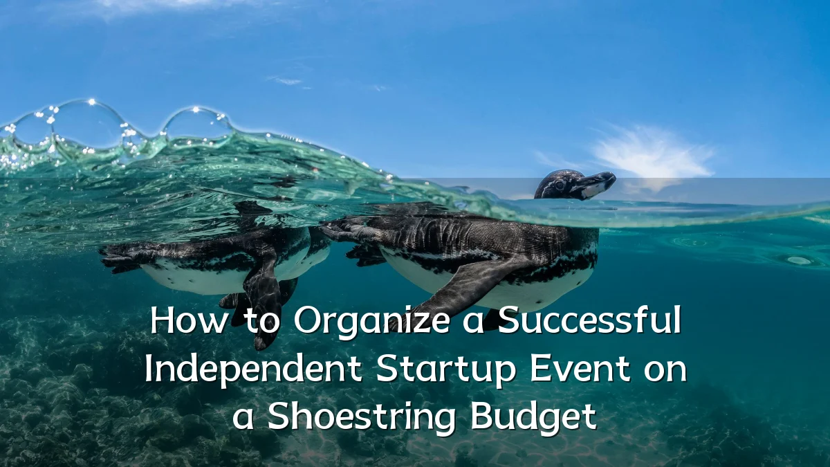 How to Organize a Successful Independent Startup Event on a Shoestring Budget
