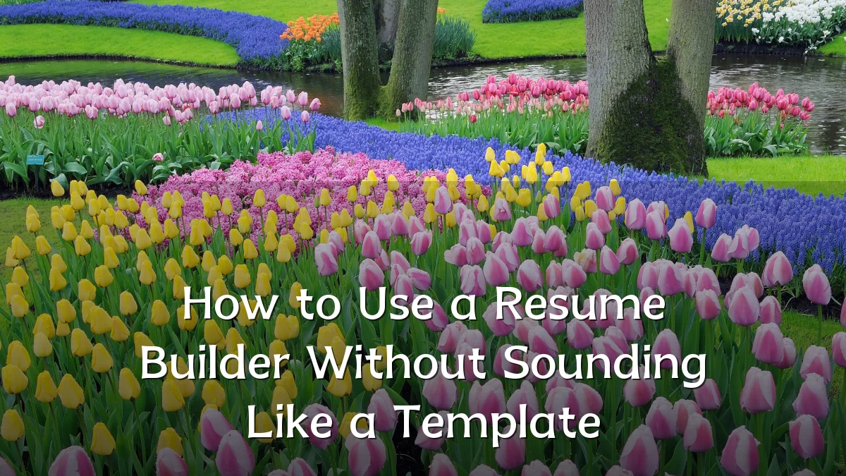 How to Use a Resume Builder Without Sounding Like a Template
