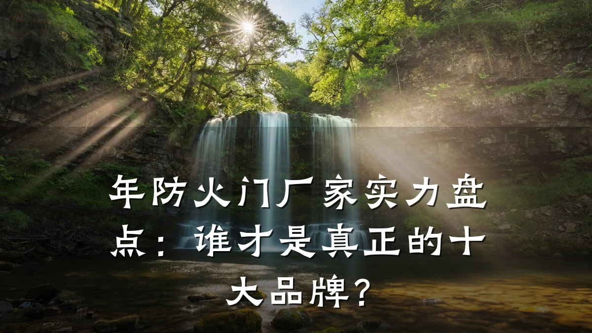 年防火门厂家实力盘点：谁才是真正的十大品牌？
